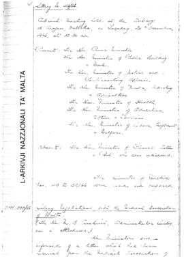 Minutes of Cabinet Meeting held on 20 December 1966