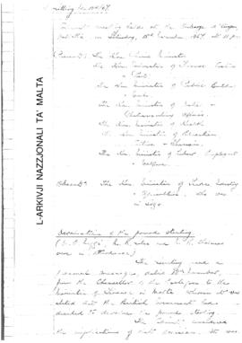Minutes of Cabinet Meeting held on 18 November 1967