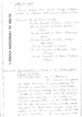 Minutes of Cabinet Meeting held on 21 November 1967