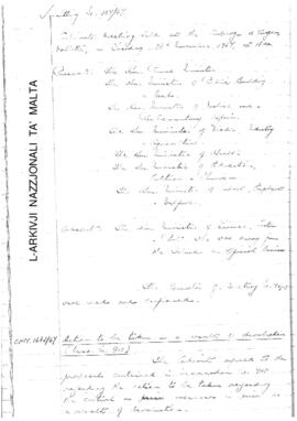 Minutes of Cabinet Meeting held on 28 November 1967