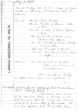 Minutes of Cabinet Meeting held on 28 December 1967