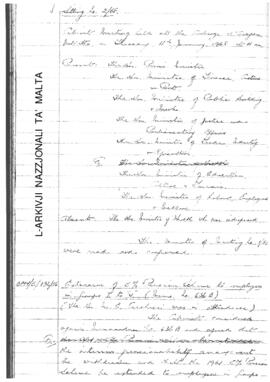 Minutes of Cabinet Meeting held on 11 January 1968