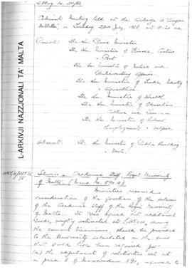 Minutes of Cabinet Meeting held on 23 July 1968