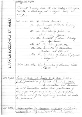 Minutes of Cabinet Meeting held on 22 August 1968