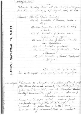 Minutes of Cabinet Meeting held on 27 August 1968