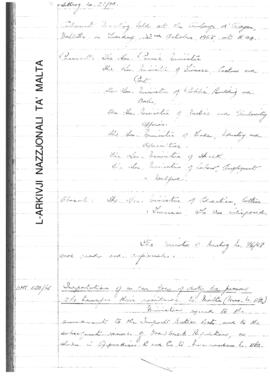 Minutes of Cabinet Meeting held on 22 October 1968