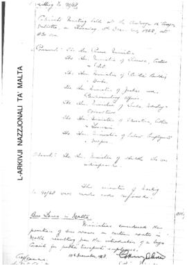 Minutes of Cabinet Meeting held on 5 December 1968