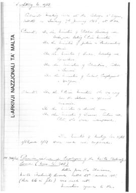 Minutes of Cabinet Meeting held on 7 January 1969