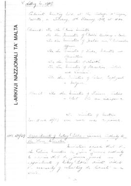 Minutes of Cabinet Meeting held on 11 February 1969