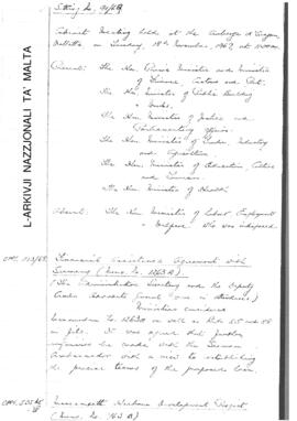 Minutes of Cabinet Meeting held on 18 November 1969