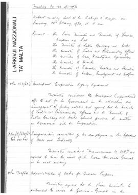 Minutes of Cabinet Meeting held on 24 February 1970