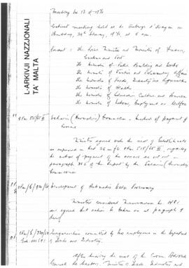 Minutes of Cabinet Meeting held on 26 February 1970