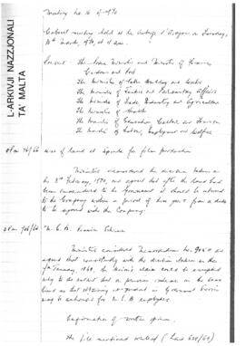 Minutes of Cabinet Meeting held on 10 March 1970