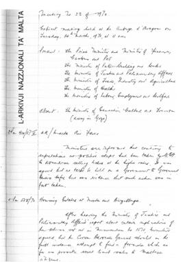 Minutes of Cabinet Meeting held on 24 March 1970