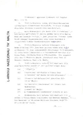 Minutes of Cabinet Meeting held on n/a