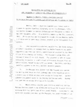 Licence to Messers Cable & Wireless Limited to operate Wireless Telegraphy and Telegraphy and Telephony by Cable