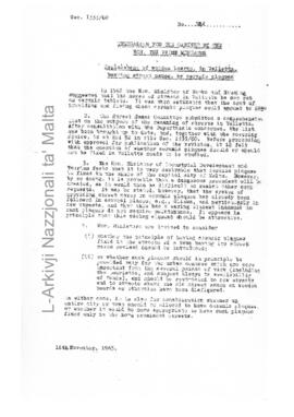 Replacement of wooden boards, in Valletta, bearing street names, by ceramic plaques