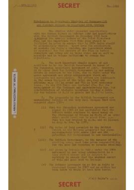 Submission by Secretary, Ministry of Commonwealth and Foreign Affairs on relations with Britain