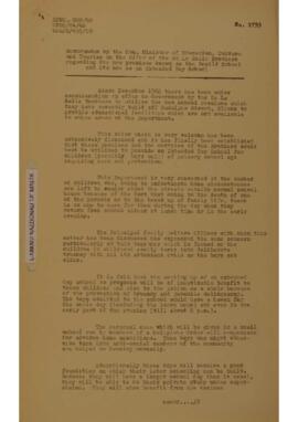 Offer to the De La Salle Brothers regarding the new premises known as the Benild School and its use as an Extended Day School