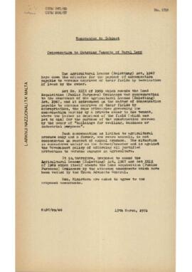 Compensation to outgoing tenants of rural land