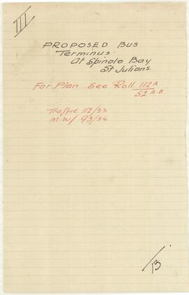 Document - Proposed bus terminus at Spinola Bay St. Julian s. Refer to PDM 63496 and files Traffic 112-33 and M.W. 93-34