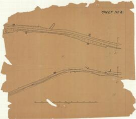 Plan of rail road in between Curmi and Casal Zebbug - damaged with some information missing.